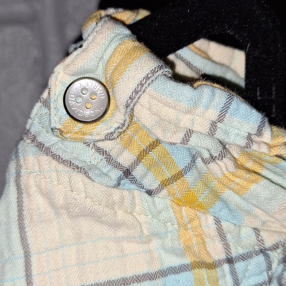 🏍 Harley Davidson button-up plaid top with butterfly design. Small - Picture 5 of 8